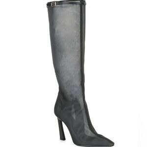 NWOB Gianni Bini, the Adams Clear Mesh Stiletto Tall Boots